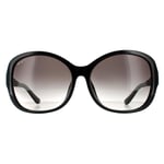 Salvatore Ferragamo Butterfly Womens Black Grey Gradient Sunglasses - One Size