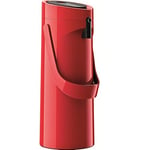 TEFAL K3140314 Ponza Pompe Thermos Rouge 1 L Fonction De Pompe Simple Avec Généreux Volume De Pompe Chaude Jusqu'à 12 Heures De Froid Jusqu'à 24 Heures