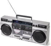 Roxel Camden Retro Cassette CD Player Boombox with DAB/FM Radio, Portable