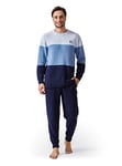 DAVID ARCHY Ensemble de pyjama pour homme en polaire douce pour homme, pyjama chaud en polaire pour homme, pyjama confortable vêtements de détente et pantalon de pyjama pour homme