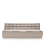 Ethnicraft - N701 Sofa 3-Seater - Beige - Beige - Soffor - Trä/Textilmaterial/Skum