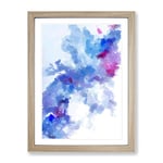 Become One Abstract Framed Print for Living Room Bedroom Home Office Décor, Wall Art Picture Ready to Hang, Oak A2 Frame (64 x 46 cm)