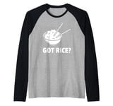 Cute Rice Design For Men Women White Food Cooker Rice Lover Raglan Baseball Tee