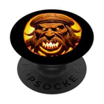 Davy Jones Portrait Jack O Lantern Citrouille sur Halloween PopSockets PopGrip Interchangeable