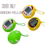 Coque De Protection En Silicone Pour Tamagotchi,Convient Également Aux Appareils Pac-Man Avec Anneau De Couleur - Type Green And Yellow