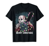 Merry Christmas Horror Fan Slasher 80s-Themed T-Shirt