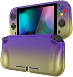 Zealprotect Coque De Protection Pour Nintendo Switch Lite,Coque Grip Cover Joycon Pour Switch Lite Avec Protection D'écran&capuchon Joystick&cap Bouton-Violet Jaune Translucide Dégradé