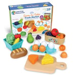 hand2mind-Learning Resources New Sprouts Le marché du Frais de la Ferme à la Table, Jouets Mixte, Jeu de dinette, 27 pièces, dès 18 Mois, LER9749