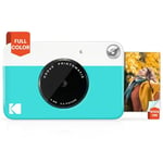 KODAK Printomatic Full-Color Instant Print Digital Camera - Zink 2x3" Sticky-Back Photo Paper - 5MP, Portable, Creative Fun Gift for Birthday, Christmas, Holiday - Blue