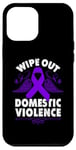 Coque pour iPhone 12 Pro Max Wipe Out Domestic Violence, ruban violet