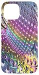 Coque pour iPhone 15 Art fractale de rainure en titane