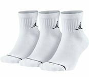 3 Paire Collants Nike Jordan Jumpman DX9655 100 Blanc Everyday Cheville Crew