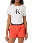 Calvin Klein Women Shorts, Orange (Bright Vermillion), XS