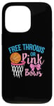 Coque pour iPhone 13 Pro Free throws or Pink Bows Gender Reveal Cute Girl Tee