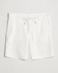 BOSS BLACK Kane Linen/Cotton Drawstring Shorts White