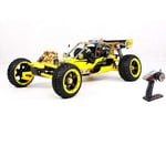 LOSA 2WD RC Petrol Buggy, 1/5 Gas Off Road Car Toy with 36cc Gasoline Engine for Adult, 2.4G Radio Controller Included,Yellow