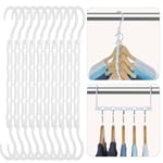 HOUSE DAY Lot de 20 cintres Magiques Blancs en Plastique pour économiser de l'espace et Ranger Les vêtements - Cintres Multiples Robustes pour vêtements Lourds, dortoir, Chambre à Coucher, Maison,