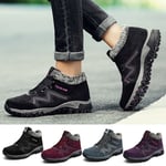 Women's Outdoor Winter Warm Boots Thermal Villi Leather Platform High Tops Shoes