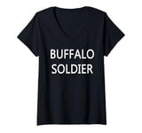 Womens Buffalo Soldier V-Neck T-Shirt