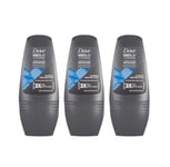 Dove Men Advanced Control Stress Protection Roll-on Deodorant 50ml 3, 6 Pack