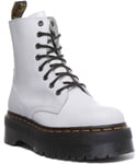 Dr Martens Jadon Smooth 8 Eye Platform Sole Lace Up In White Size UK 3 - 12