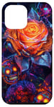 Coque pour iPhone 12 Pro Max Rose Dia Los Muertos Tête de mort Motif floral