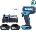 Makita DTW190 18V Li-Ion 1/2" Impact Wrench With 2 x 6Ah Batteries & Charger