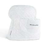 KITCHENAID Fitted Tilt-Head Ticking Stripe Stand Mixer Cover with Storage Pocket, Quilted 100% Cotton, Ink Blue, 14.4"x18"x10"