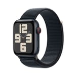 Apple Watch SE Cell 44mm Midnight med Midnight Sport Loop