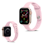 Apple Watch Series 5 40mm yksinkertainen silikoninen kellonauha - Pinkki