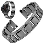 (Black22mm Shiny Smartwatch Band For Samsung Gear S3/ Gear2 R380/ Gear2 Neo TDM