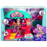 Coffret Enchantimals Poupee Martina Sirene Cafe sous marin Set Figurine 15cm Animal Et Accessoires 1 Carte Tigre Mini poupee