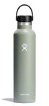 Hydro Flask - Water Bottle 709 ml (24 oz) - Vacuum Insulated Stainless Steel Water Bottle with Leak Proof Flex Cap and Powder Coat - BPA-Free - Standard Mouth - Agave