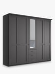 John Lewis Marlow 250cm Hinged Door Wardrobe with Mirror & 3 Drawers