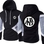 Men's Sweatshirt Jacket Hoodie Pullover - 3D Goku Print Baseball UniformUnisex Hooded Tops Long Sleeve Casual Spring and Autumn Sweater Jacket - Teen，Black，XL