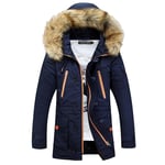 Parka Homme De Marque À Capuche Slim Long Doudoune Hommes Vêtement Masculin Épaississant Manteau Homme -Zs306815