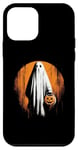 iPhone 12 mini White Ghost Jack O' Lantern - Creepy Ghost Pumpkin Halloween Case