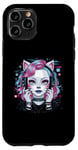 iPhone 11 Pro Cute Cat Woman with Headphones for a Cat Owner Cat Lover Case