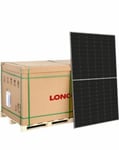 Pall med 36 stycken: LONGI 430W, Hi-MO X6 Explorer, bifacial, dubbelglas, svart 30mm ram, EVO2-kontakter, 1200mm kabel