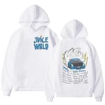 JUICE WRLD Trycktröjor Dam Herr Hoodies Långärmad Tröja Topp Vinter Höst White XL