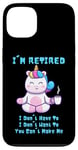 Coque pour iPhone 13 Cadeau de départ à la retraite Licorne avec inscription I'm Retired