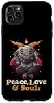 iPhone 11 Pro Max Peace Love Souls Demon Goat Pentagram Satanic Cute Baphomet Case