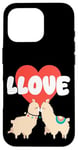 Coque pour iPhone 16 Pro LLove Funny Llama Valentine Jeu de mots pour couples amoureux de lama