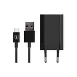 SiGN USB-C Laddare 1A, 1m - Svart Black