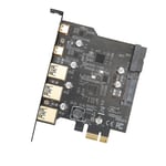 PCIE 1X To USB Expansion Card 19pin 5 Port PCIE To USB 3.0 Expansion Card For PC