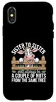 Coque pour iPhone X/XS Sister to Sister We will Aways Be A Couple of Nuts