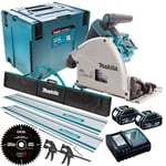 Makita DSP600TJ 36V Brushless Plunge Saw 2 x 5.0Ah Battery, Blade & Accessories