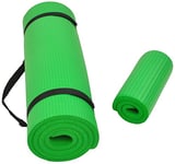 BalanceFrom GoYoga+ Tapis de yoga multi-usages 1/2" extra épais haute densité anti-déchirure avec sangle de transport (vert)