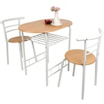 Lot de 3 tables et chaises de bistro avec 1 table et 2 chaises, Ensemble table et chaise de jardin, pour le jardin, le patio et le balcon, Bistro,