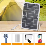 Chargeur solaire portable 5 W 5 V, panneau solaire &eacute;tanche pour le camping avec prise micro USB pour charger les t&eacute;l&eacute;phones portables, mini ventilateurs, lumi&egrave;re LED, moniteur domestique, cam&eacute;ra